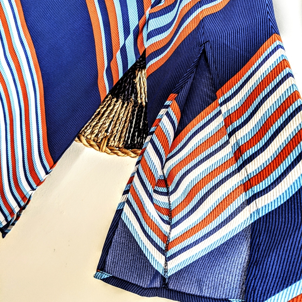 🔴SOLD🔴 Chico's Chevron Tunic Blouse Slit Sleeves - Picture 3 of 8